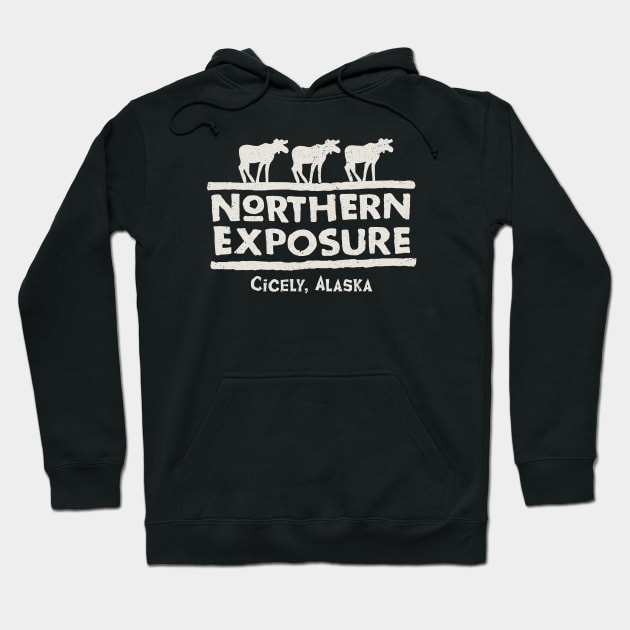 Northern Exposure Logo Hoodie by Alema Art